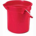 Rubbermaid Commercial Rubbermaid¬Æ Brute 14 Qt. Plastic Round Utility Bucket 12" Dia x 11-1/4"H, Red - RCP2614RED FG261400 RED